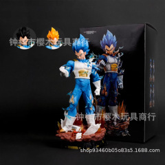 ドラゴンボールべジータトランクス親子二人手作りスーパーサイヤ人テーブル置物飾り