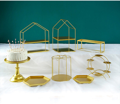 De estilo europeo de la boda decoración de mesa de postre decoración de la tarde té merienda placa bandeja de la torta soporte de exhibición de la Mesa de descanso de té