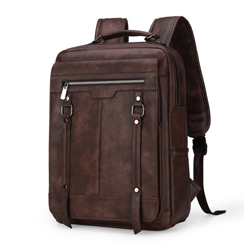 Men's casual single double shoulder men's backpack, fashionable and popular travel backpack_voghion.com