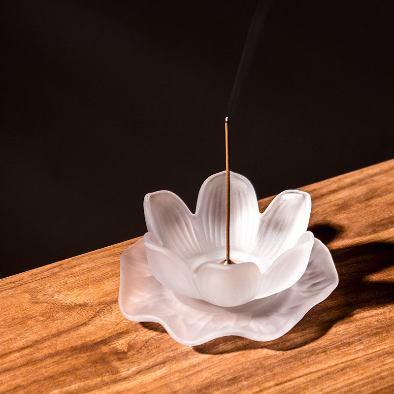 작은 연꽃 향 + 큰 트레이, 무료 9홀 향