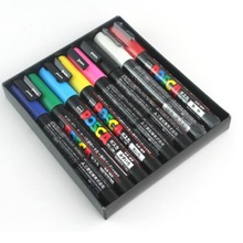 ����UNI POSCA PC-3M����Ϳѻ��0.9 ��ϩ���˱�8ɫ15ɫ17ɫ��װ
