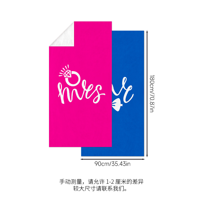 90 * 180 toallas de playa de sudor de playa personalizadas microfibra absorción de agua rápida secado pelo de playa