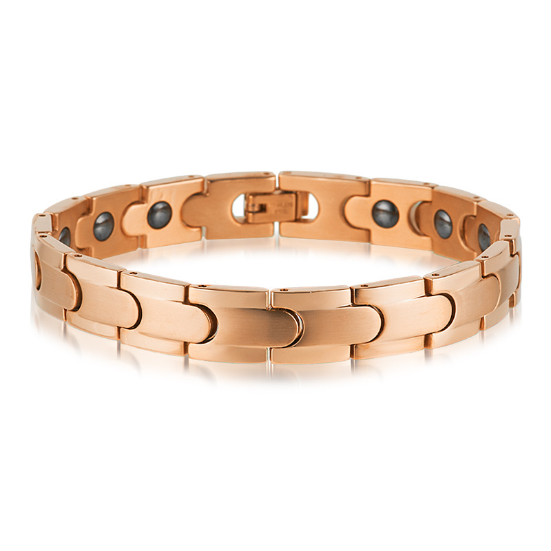 Pulsera japonesa y coreana al por mayor de titanio de acero bala ocre pulsera electroplated multi-color de los hombres pulsera magnética pulsera
