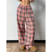 J 44380 Plaid women home pants ����Ůʿ�Ҿӿ�羳����ͨ