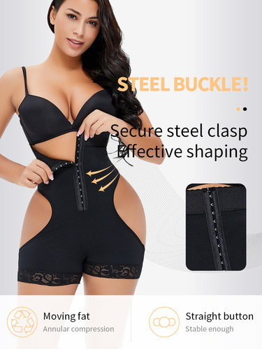 TOPMELON cross-border ButtLifter plus size breasted high-waist belly-slimming butt-lifting body-shaping shorts for fat ladies D096A