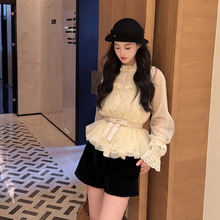 羽纱锦缎 梦幻中古 玩偶感蕾丝娃娃衫