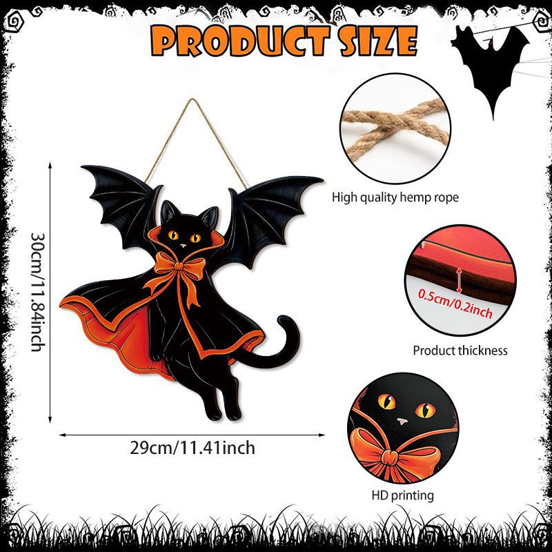 Colgante transfronterizo madera nueva atmósfera de fiesta de Halloween decoración del hogar patio decoración del vestíbulo lista de fabricantes de lote
