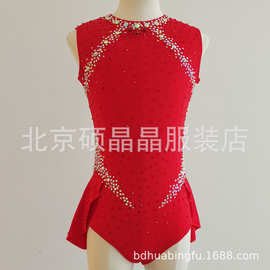艺术体操服啦啦操比赛服装竞技体操表演服女儿童红BD8141