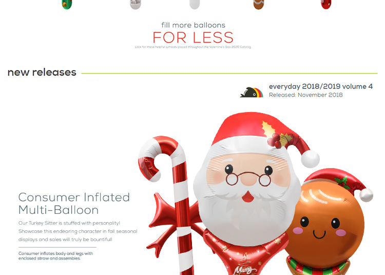 Evento de la tienda de Navidad, regalo de empuje, regalo, juguete, globo, Papá Noel, caricatura, globo de mano que golpea un palo_voghion.com