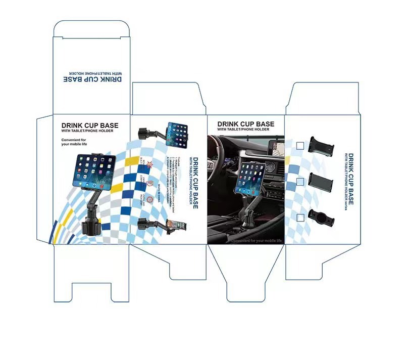 Car Cup Holder Long Joint Tablet Phone Mount