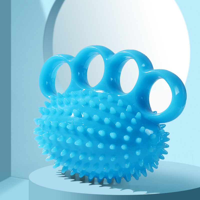 thumbnail image 1 of Ejercitadores para fuerza, pelota para apretar y pelotas antiestrés para adultos, pelota de terapia para calambres en las manos y recuperación, azul, 1 of 4