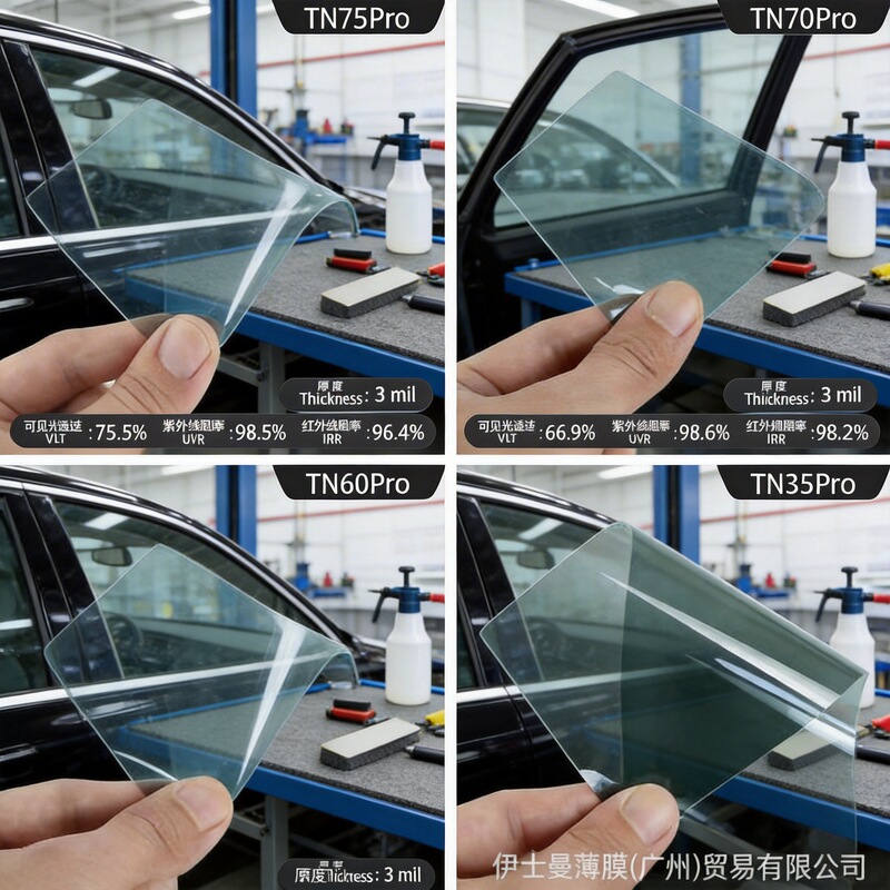 Car Solar Film, Car Window Glass Explosion-Proof T0P Nano Ceramic Film, Factory Wholesale, High Insulation Glass Film for the Whole Car