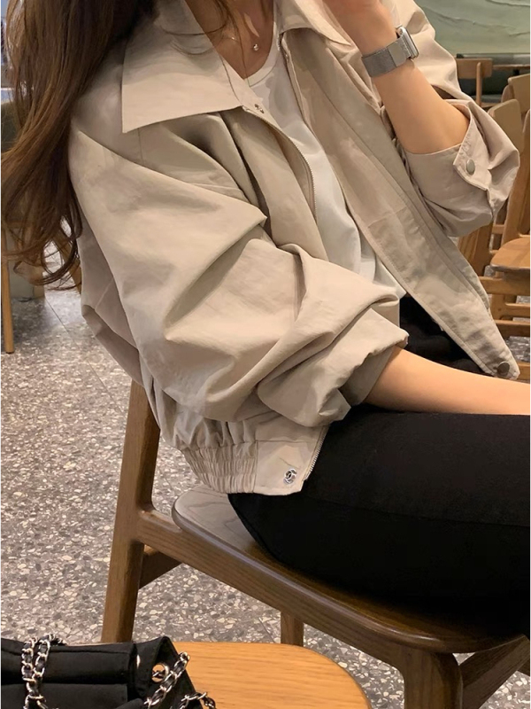 短款工装外套女秋季2025新款网红小个子感宽松休闲夹克衫|undefined