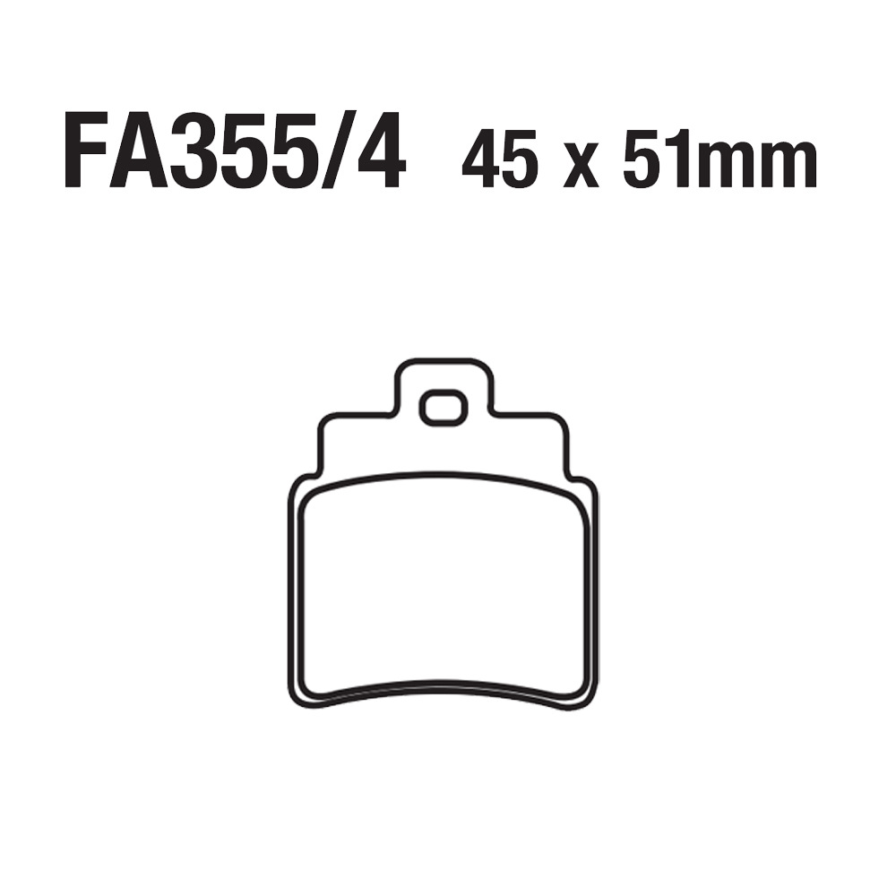 Motocicleta pastillas de freno FA355 KYMCO SYM Guangyang Sanyang MXU