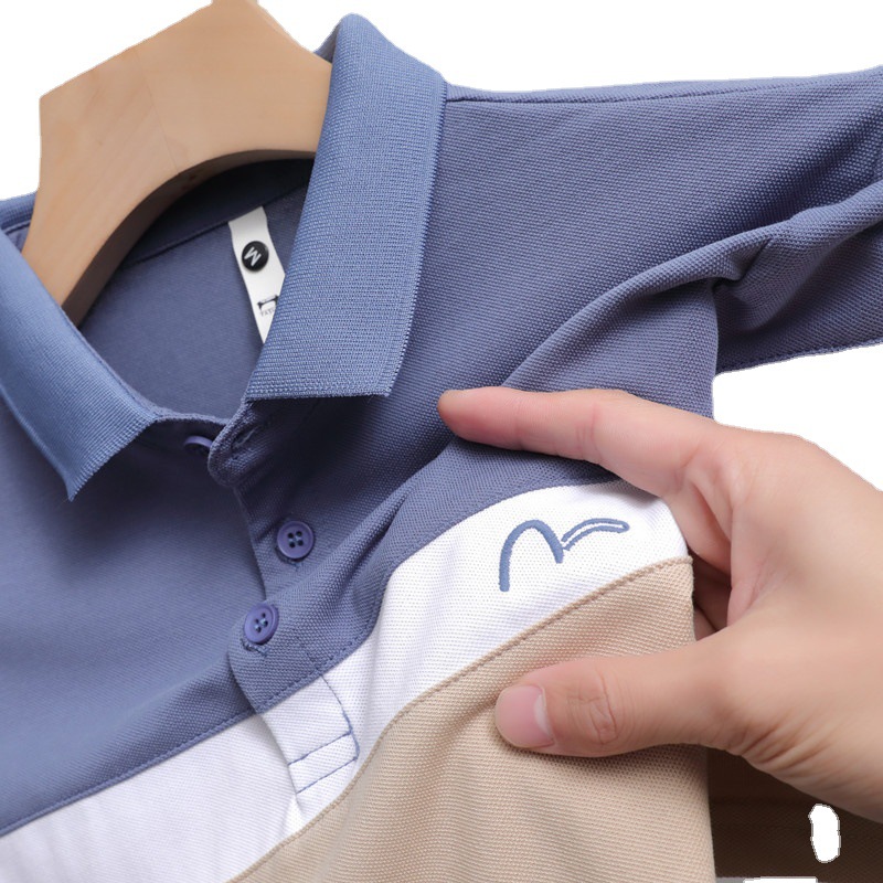 Camiseta de manga corta para hombres nuevos de verano solapa bordada camisa de polo de talla grande camiseta casual de media manga para hombres jóvenes y de mediana edad