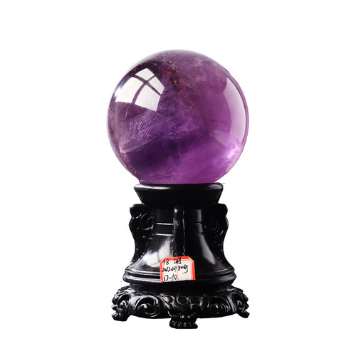Manufacturer wholesale natural amethyst ball raw stone hand-polished amethyst ball decoration crystal raw mineral feng shui decoration