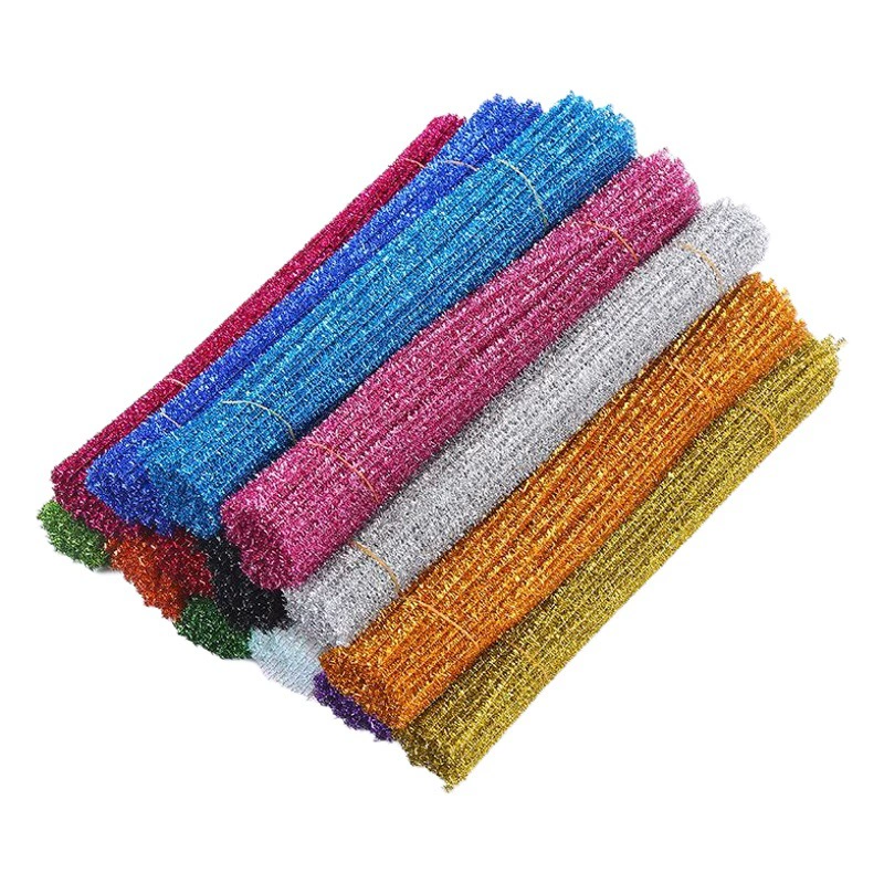 Творческий новый блеск шерсть скручивание бар детский сад DIY игрушки ручной работы полиэстер оцинкованные детские игрушки