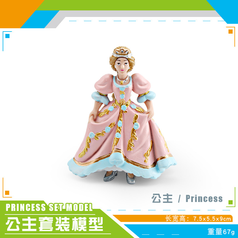 Simulación transfronteriza cuento de hadas modelo de muñeca rompecabezas PVC sólido princesa reina decoración de personajes juguetes