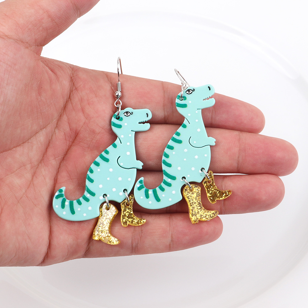 Fashion Dinosaur Arylic Women's Drop Earrings 1 Pair display picture 5