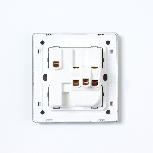 Large plate switch, 86-type household wall socket switch, 10A single-pole double-control concealed installation gray socket wholesale