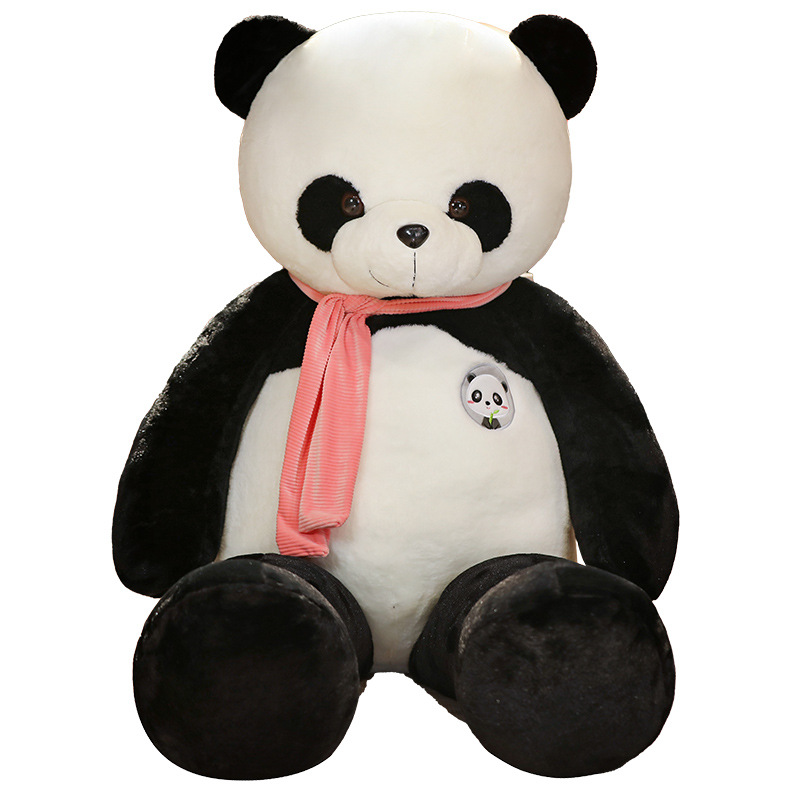 Gran Panda muñeca concha de cuero semiacabado juguete de peluche blanco y negro Panda muñeca semiacabado concha de cuero muñeca de títeres