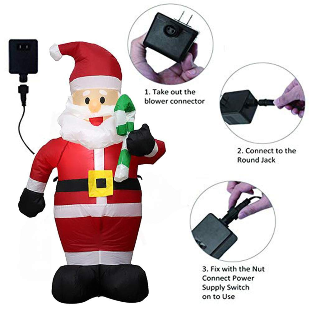 Cruz-frontera especial caliente decoraciones de Navidad decoración de la actividad props 1,2 m inflable pequeña muleta Santa Claus