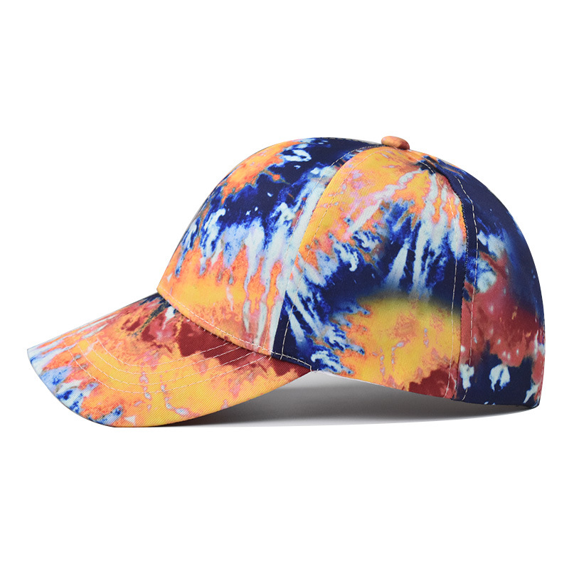 Transfronterizo nuevo gradiente color gorra de béisbol personalizada impresión estilo chino tradicional pintura china gorra de béisbol al aire libre al por mayor