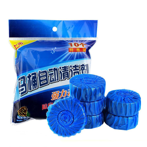 Toilet Lingjie Toilet Cleaner Block Blue Bubble Toilet Deodorizing Fragrance Bathroom Household Toilet Deodorizer