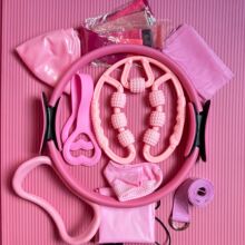 普拉提圈五件套伸展辅助带乳胶拉力带25cm瑜伽麦管球瑜伽环组合套