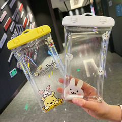 The same cute cartoon mobile phone waterproof bag air bag floating touch screen protective cover drifting swimming mobile phone bag