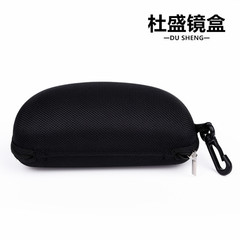 Glasses Case 071 Hook Oxford Cloth Glasses Case Black EVA Large Frame Sunglasses Case Pressure Resistant Zipper Case Wholesale