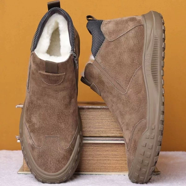 [Fleece Style-High Top] Khaki Color
