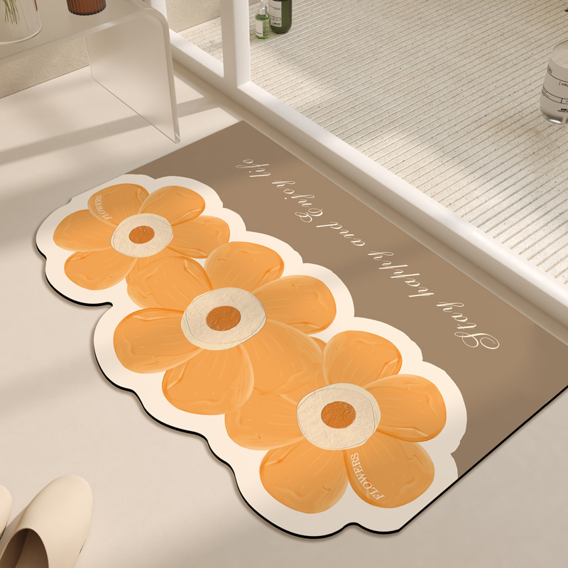 Fleur de soleil doré / 5O * 8O [secondes de boue de diatomées absorbant l'eau]