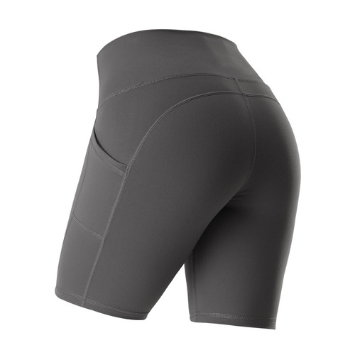 New LULU Western and European Style 5/4 Sport Double Pocket Tight High-Waist Hip-Lifting Cycling Yoga Shorts WA47-D