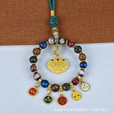 Wealth Incense Ash Glass Car – Car hanging - ping-an-lock-fragrant-ash-glazed-car-hanger