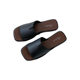 Korean Style Elegant Sandals and Slippers for Women 2025 Summer New Style Square Toe Open Toe Simple Flat Casual Slippers