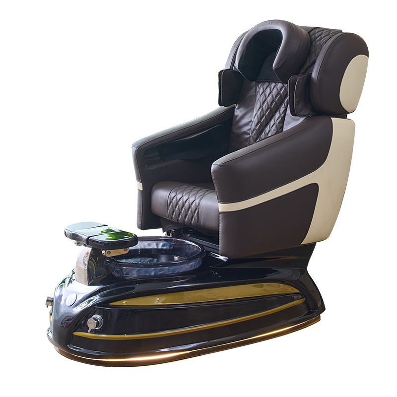 Salón de manicuría de lujo profesional manicuría ajustable reclinado eléctrico spa pedoterapia silla de masaje pedicura