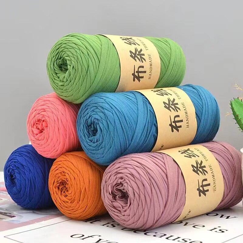 Large Ball of 200g High-Elastic Fabric Strips for Handmade Doll Slippers, Hats, DIY Cushions, Crochet Baby Playpen