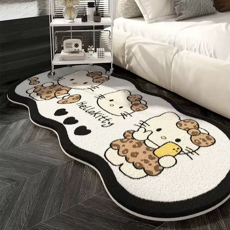 Коврик Hello Kitty, искусственный мех, мягкий прикроватный ковёр, размеры 40×60–80×200 см