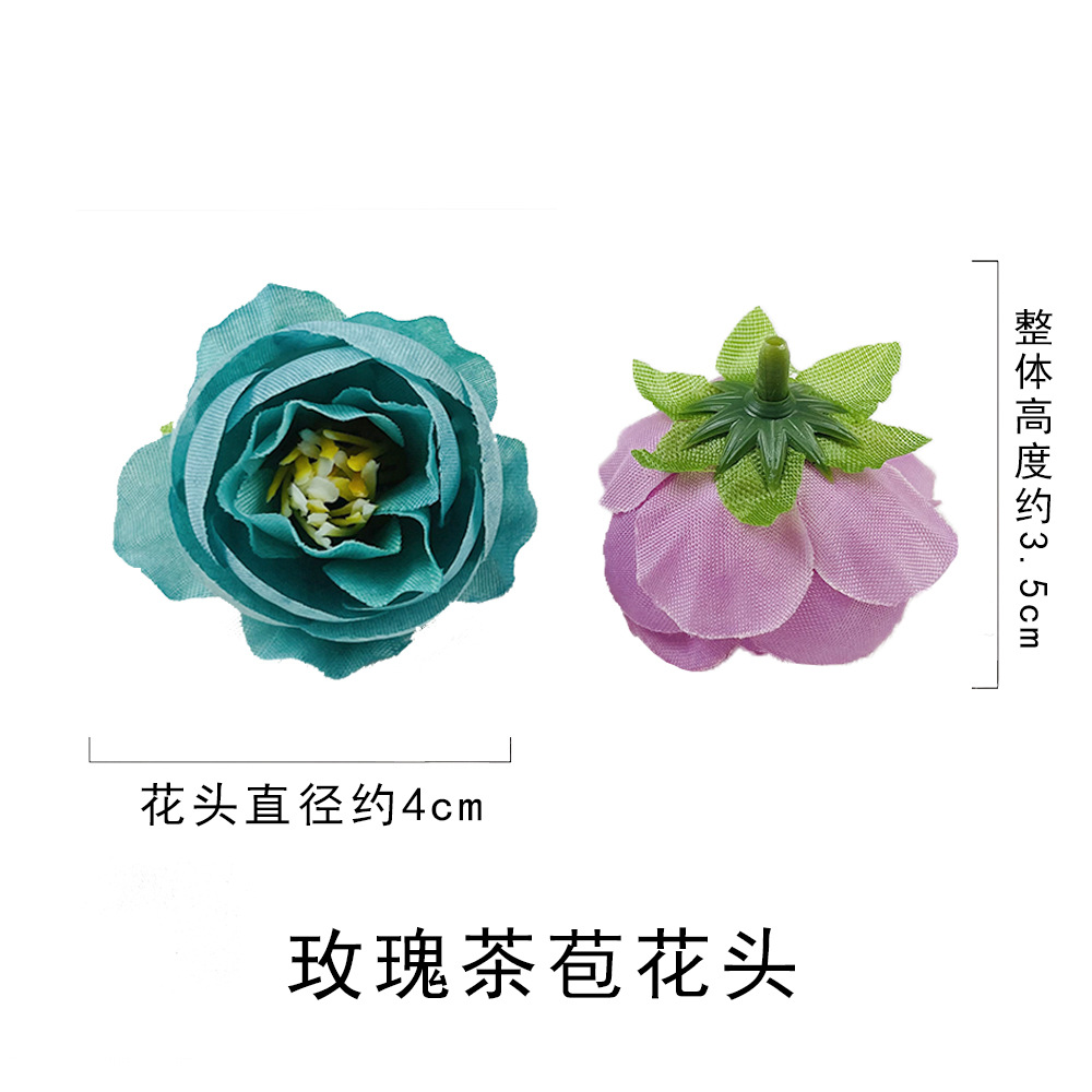 Hot sale retro brote de té de rosas DIY pecho material de tocado de flores de la pared de la sala de bodas arreglos de flores de fotografía adornos pequeños