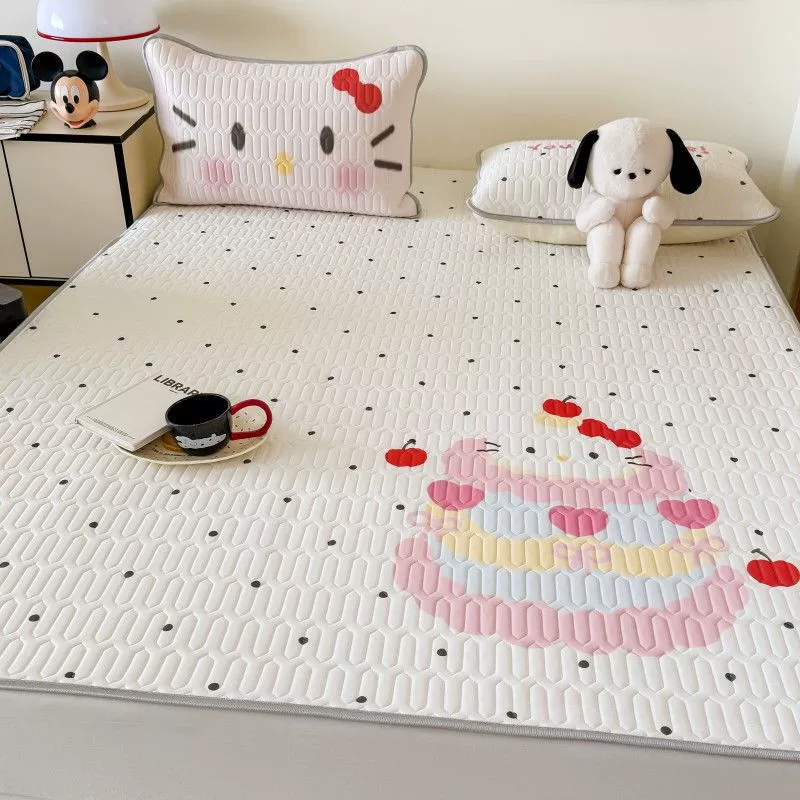 Летний ледяной шелковый латексный коврик, комплект из трех предметов, крутой шелковый коврик с кондиционером, матрас, который можно стирать в машине, летний мягкий коврик для общежития