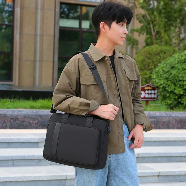 New Style Business Office Portable Document Bag Conference Bag Oxford Cloth Men's Shoulder Crossbody Computer Briefcase