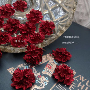 High-grade matte matte agaric flower hair clip phone case cream glue diy accessories earring accessories non-porous
