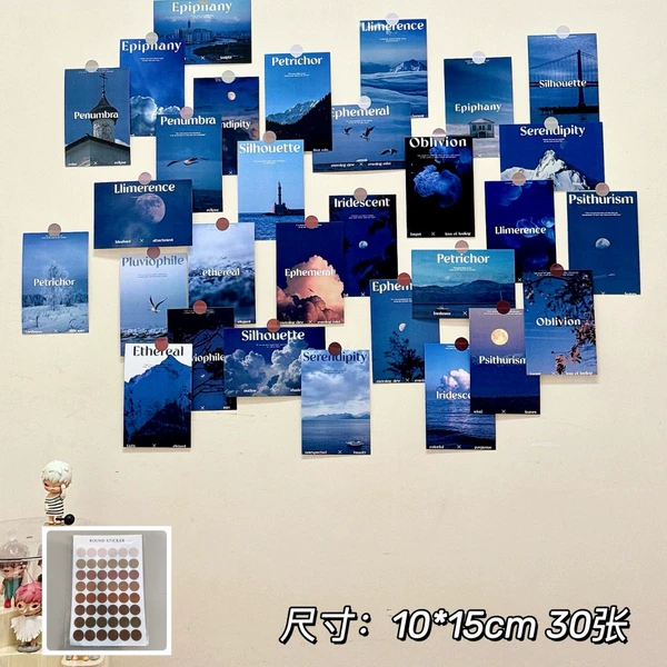 Poster wall stickers*1 on earth azure gifted dot stickers 1