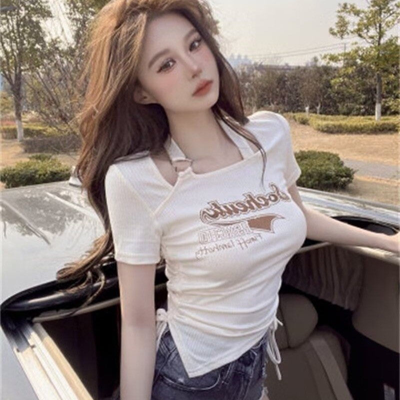 Design Sense High Sense Student Version Large Size Chubby Sister Design Sense Female Hot Girl All-match Fashionable Korean Style Slim-fit Tight