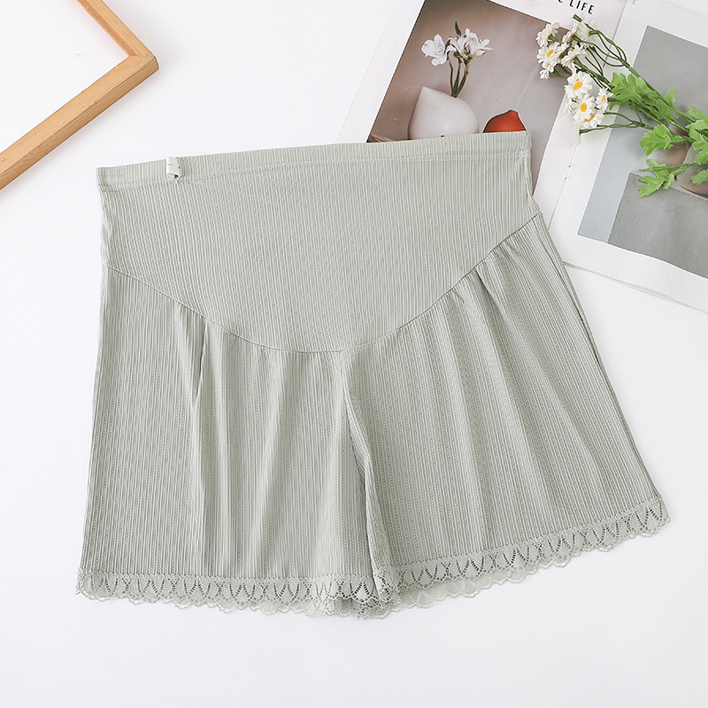 Pantalones de embarazo de verano ultra delgados leggings de hielo sueltos pantalones cortos de verano ajustables