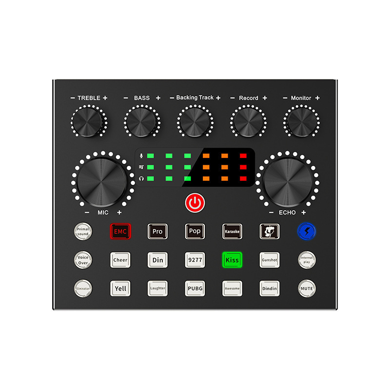 V8S-X English Cross-border Direct Supply for Live Recording Special External Sound Card Professional Studio Computer Mixer