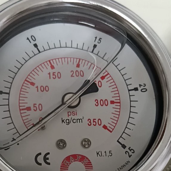 Обычная обработка прецизионный инструмент давления Манометр из нержавеющей стали манометр радиальный ударопрочный манометр для наполнения масла