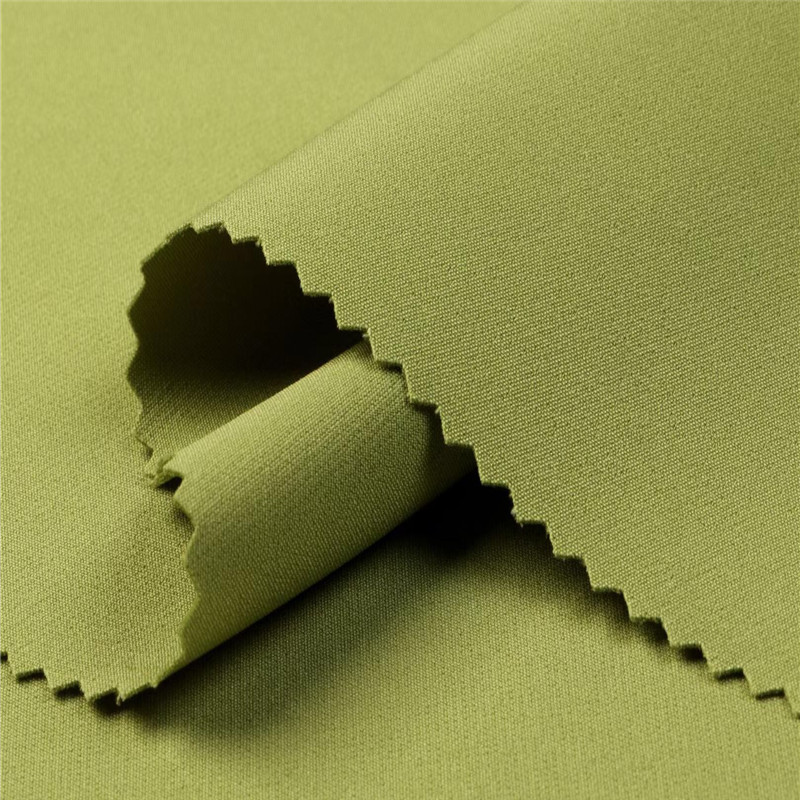 现货涤纶双层高弹面料 春夏亮色款西装外套裤装连衣裙面料批发