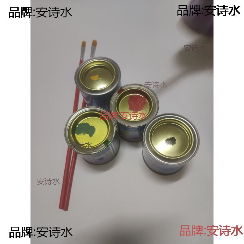 红黑绿色清明节扫墓红绿黑白黄蓝色小罐油漆碑文补涂色小瓶油漆毛